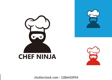 Chef Ninja Logo Template Design Vector, Emblem, Design Concept, Creative Symbol, Icon