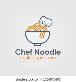 Chef Noodle Logo Template Design