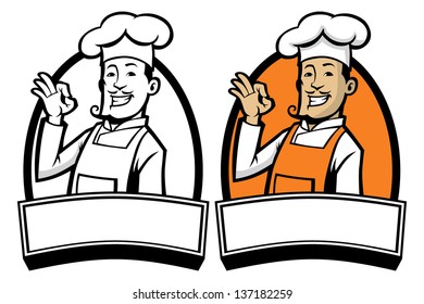 chef with okay sign hand