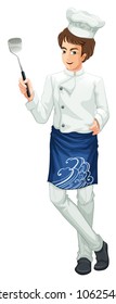 Una ilustración de Chef en fondo blanco