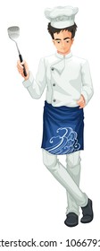 Una ilustración de Chef en fondo blanco