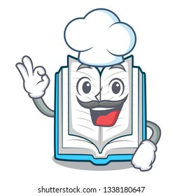 Chef opened book isolated in the character