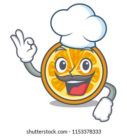 Chef orange character cartoon style