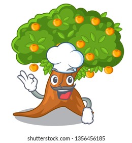 Chef orange tree in the character shape