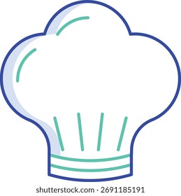 chef outline color icon design