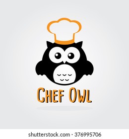 Chef Owl Vector Logo Template. Cooking cap. cooking logo.