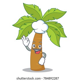 Chef palm tree character cartoon