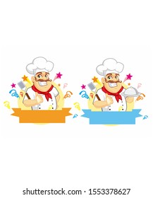 Chef party cartoon in vector