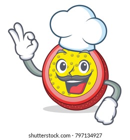 Chef passion fruit character cartoon