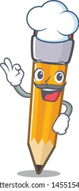 Chef pencil isolated with in the mascot