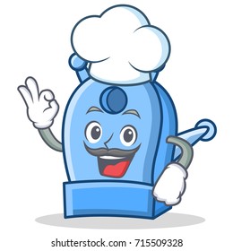 Chef pencil sharpener character cartoon