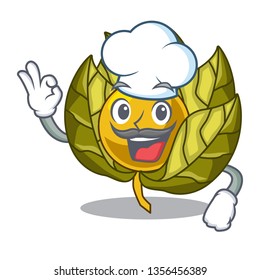 Chef physalis fruit in the mascot fridge