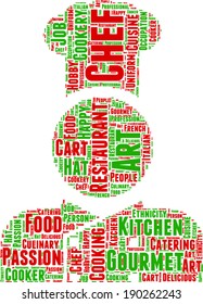 chef pictogram vector tag cloud