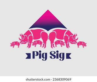 CHEF PIG OR HOG CARTOON BBQ THEME VECTOR LOGO TEMPLATE FOOD IN INDIA