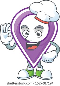 Chef pin location icon for direction clue