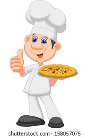 Chef with pizza