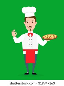 chef with pizza