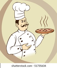 chef and pizza