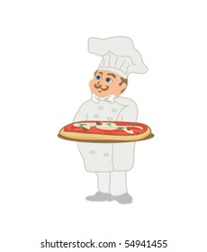 chef with pizza