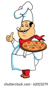 chef with pizza