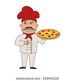 Chef Pizza Character Icon Stock Vector (Royalty Free) 533442265 ...