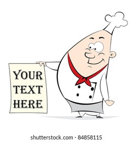 Chef Pizza Text Note