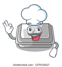Chef plastic box in the mascot shape