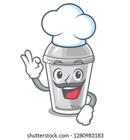 Chef plastic cup in the character image