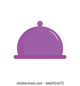 icono de plato de chef sobre fondo blanco, estilo plano, ilustración vectorial