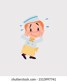 Chef pleasantly surprised. He is in positive attitude.