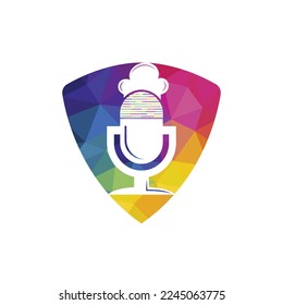 Chef Podcast Vektorlogo Design-Vorlage.