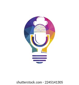 Chef Podcast Vektorlogo Design-Vorlage.