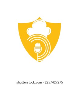 Chef Podcast Vektorlogo Design-Vorlage.