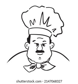 Chef portrait. Vector eps 10 illustration.