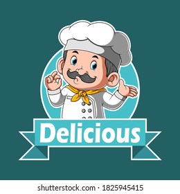 The chef is posing with the delicious poses
