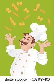 Chef preparing pasta