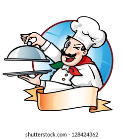 chef presenting the dish