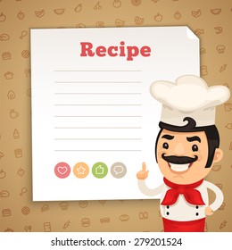 Chef Presenting Recipe Card