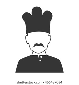 Chef profile avatar, isolated flat icon design