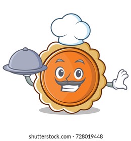 Chef pumpkin pie character cartoon