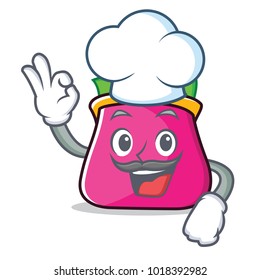 Chef purse character cartoon style