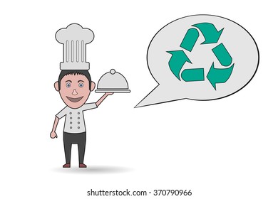 chef recycling icon
