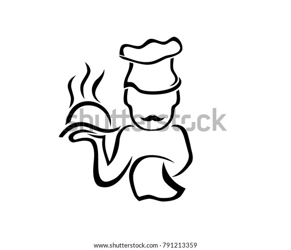 Chef Restaurant Hotel Food Cook Kitchen Stock Vector Royalty Free