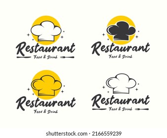 Plantilla de diseño del logotipo del restaurante del chef