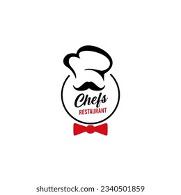 Chef Restaurant logo design vector
