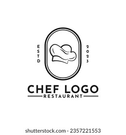 Chef and restaurant logo design vintage retro