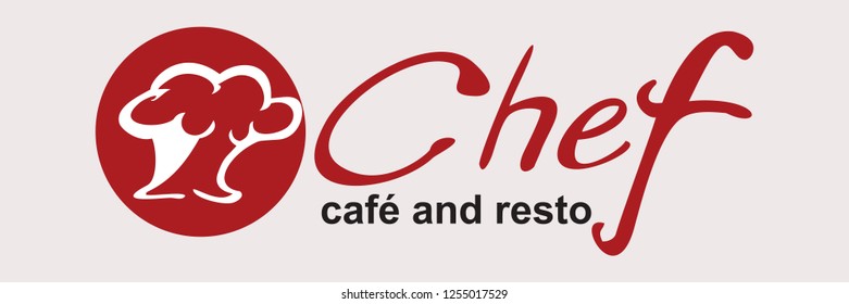 Chef restaurant logo vector illustration