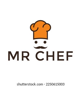 Chef restaurant vector logo design inspiration