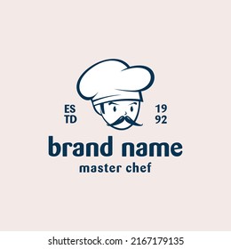Chefkoch-Retro-Logo-Design, Vektorgrafik