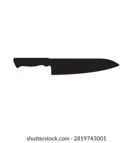 Chef s Knife Silhouette On White Background
